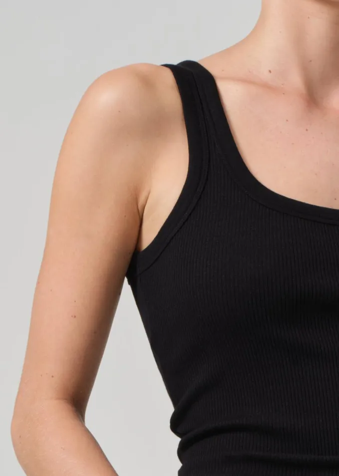 Citizens Of Humanity Faye Tank In Black Women Tops