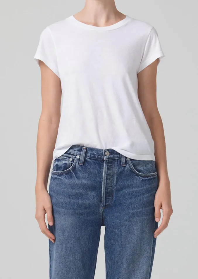 Citizens Of Humanity Juliette Slim TShirt In White Women Tops