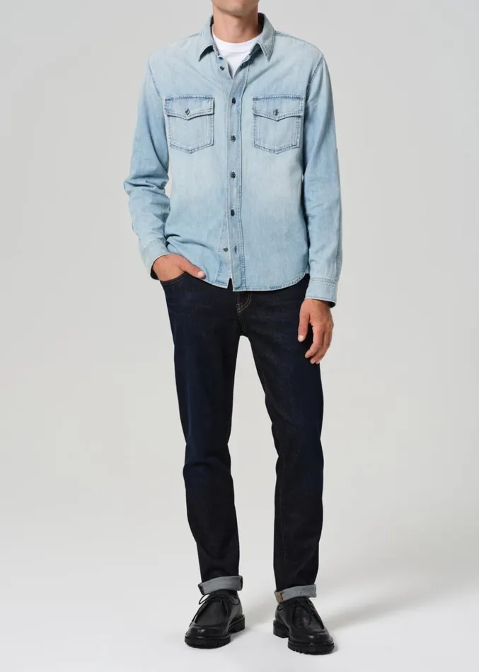 Citizens Of Humanity London Tapered Slim Cashmere Denim In Falcon Men Jeans