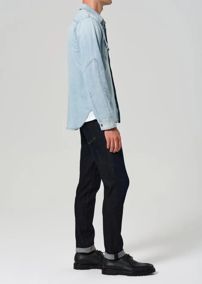 Citizens Of Humanity London Tapered Slim Cashmere Denim In Falcon Men Jeans