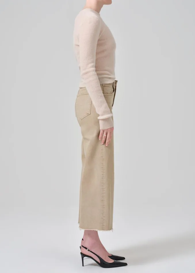 Citizens Of Humanity Lyra Wide Leg Crop In Porcini Women Petite