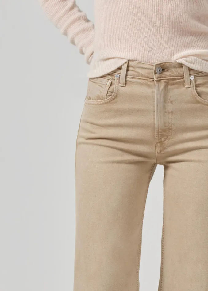 Citizens Of Humanity Lyra Wide Leg Crop In Porcini Women Petite