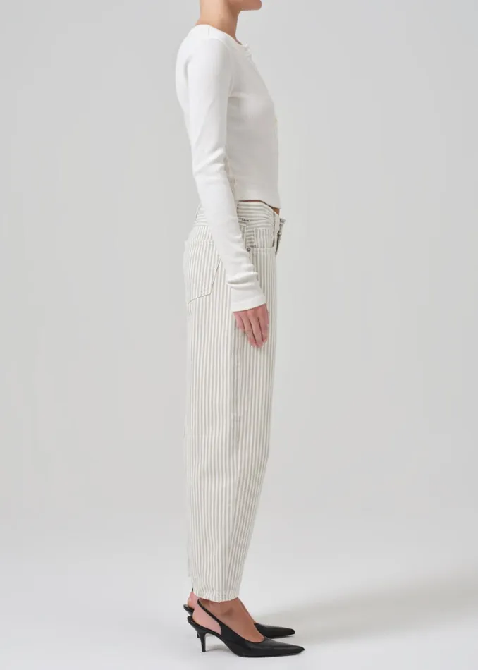 Citizens Of Humanity Miro Relaxed Jean In Khaki Stripe Women Jeans