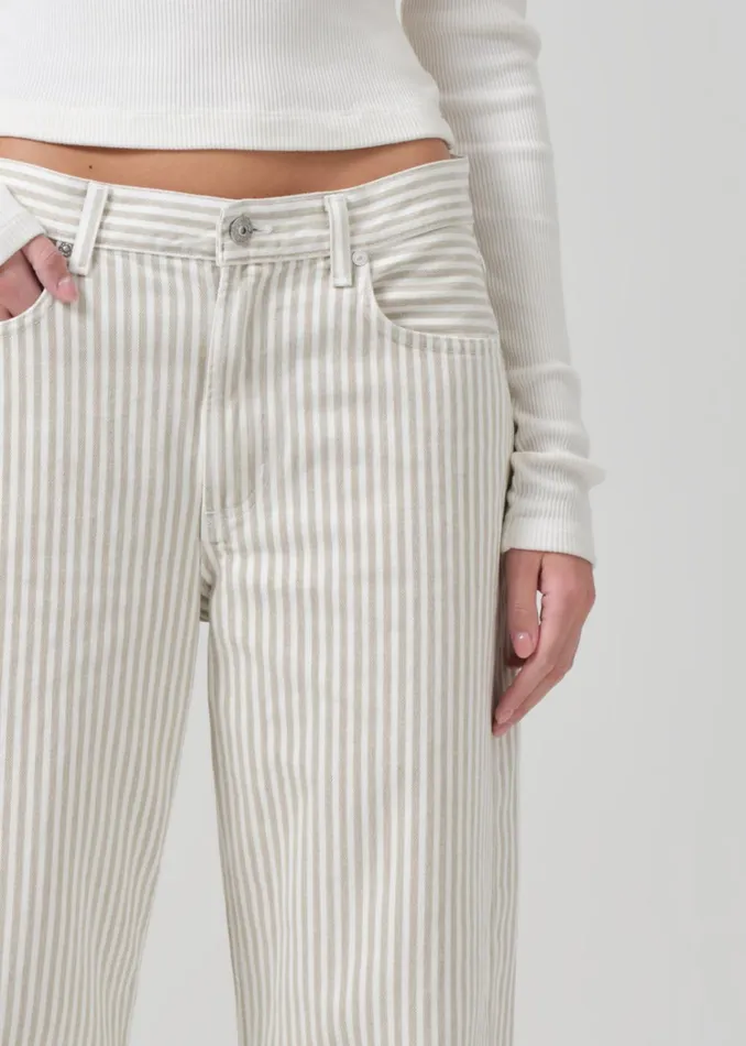 Citizens Of Humanity Miro Relaxed Jean In Khaki Stripe Women Jeans