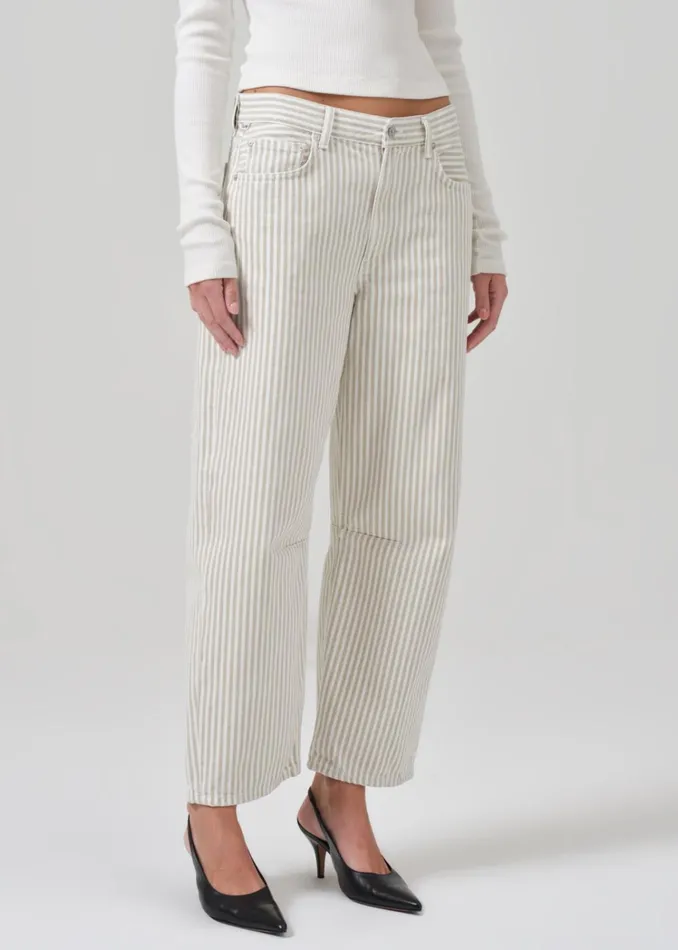 Citizens Of Humanity Miro Relaxed Jean In Khaki Stripe Women Jeans