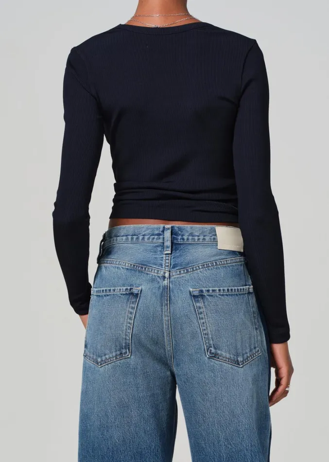 Citizens Of Humanity Rumi Scoop Neck In Navy Women Tops