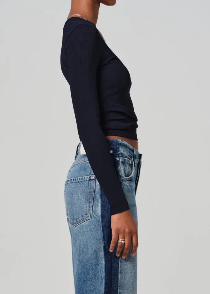 Citizens Of Humanity Rumi Scoop Neck In Navy Women Tops