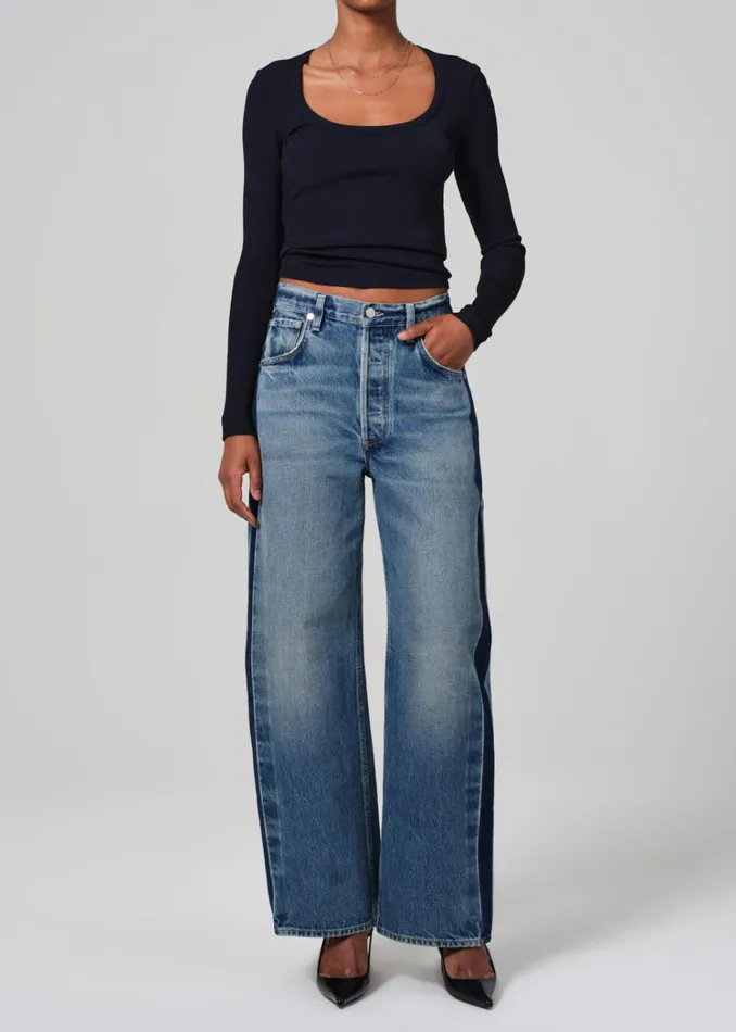 Citizens Of Humanity Rumi Scoop Neck In Navy Women Tops