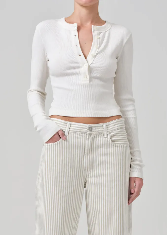 Citizens Of Humanity Varra Henley In Pashmina Women Tops