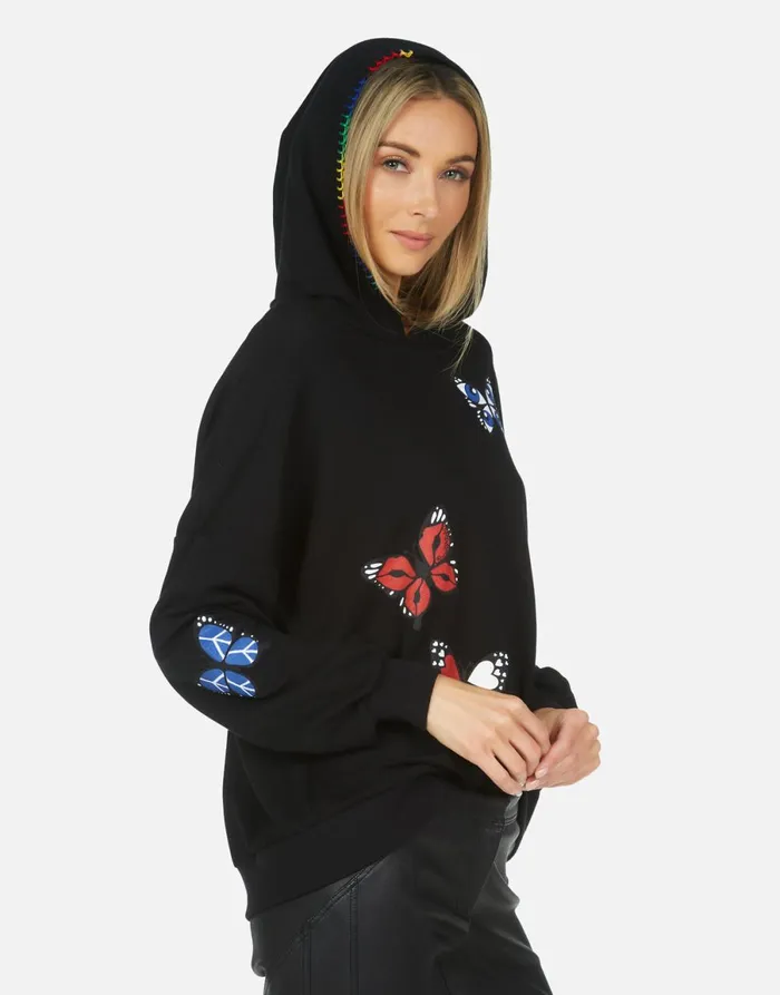 Clarissa Butterfly Black Women039s Lauren Moshi Hoodies