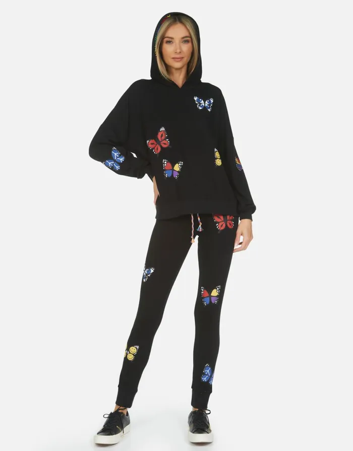 Clarissa Butterfly Black Women039s Lauren Moshi Hoodies