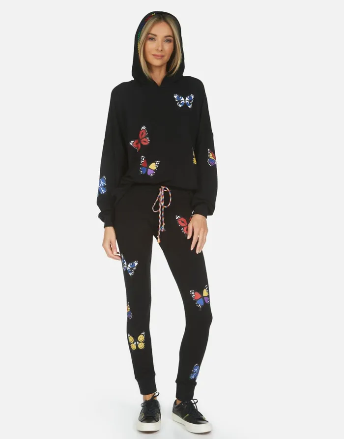 Clarissa Butterfly Black Women039s Lauren Moshi Hoodies