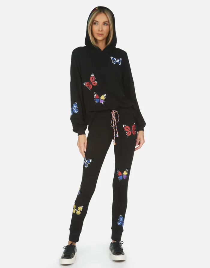 Clarissa Butterfly Black Women039s Lauren Moshi Hoodies
