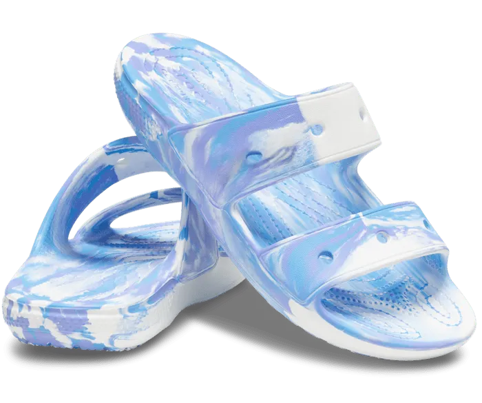 Classic Marbled Sandal White Oxygen Women Crocs Sandals