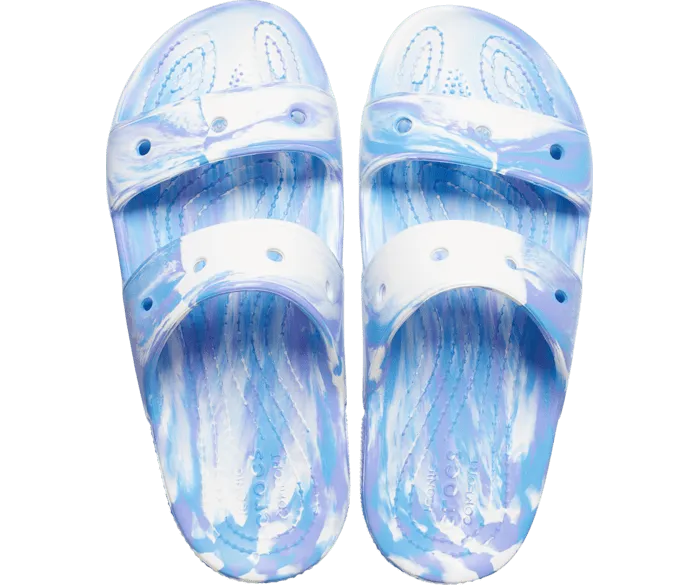 Classic Marbled Sandal White Oxygen Women Crocs Sandals