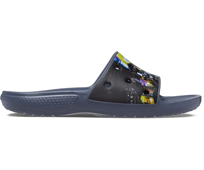 Classic Meta Scape Slide Black Multi Men Crocs Sandals