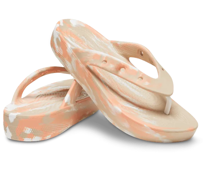Classic Platform Marbled Flip Chai Multi Women Crocs FlipFlops