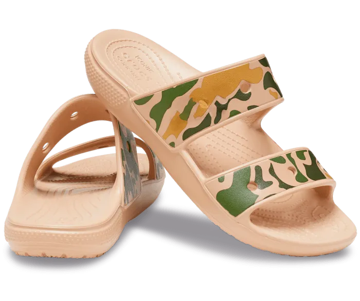 Classic Printed Camo Sandal Chai Tan Women Crocs Slides