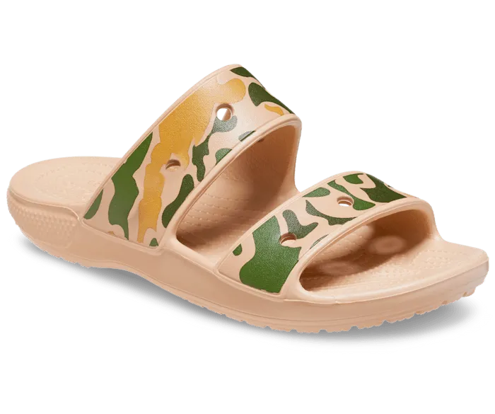 Classic Printed Camo Sandal Chai Tan Women Crocs Slides