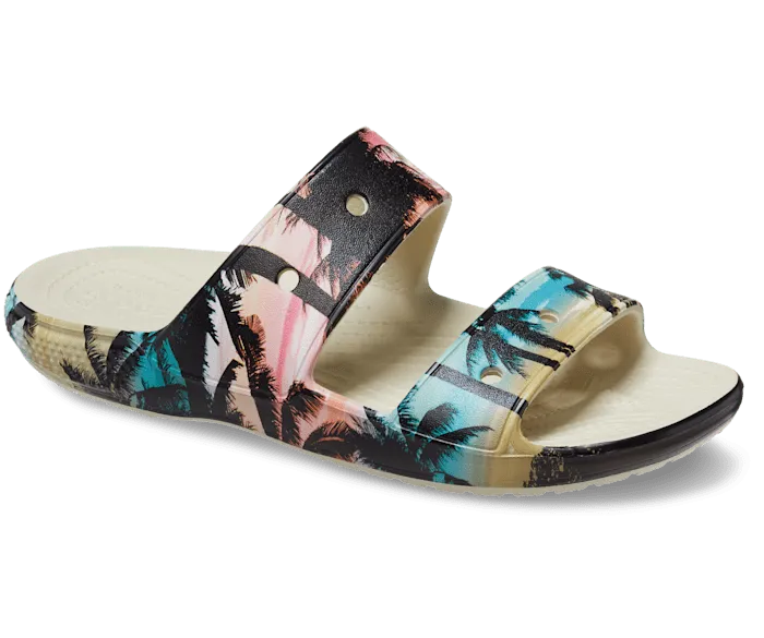 Classic Retro Resort Sandal Bone Multi Women Crocs Platforms 038 Wedges
