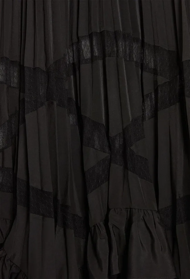 Claudie Pierlot Asymmetrical Pleated Skirt Black Women Skirts And Shorts