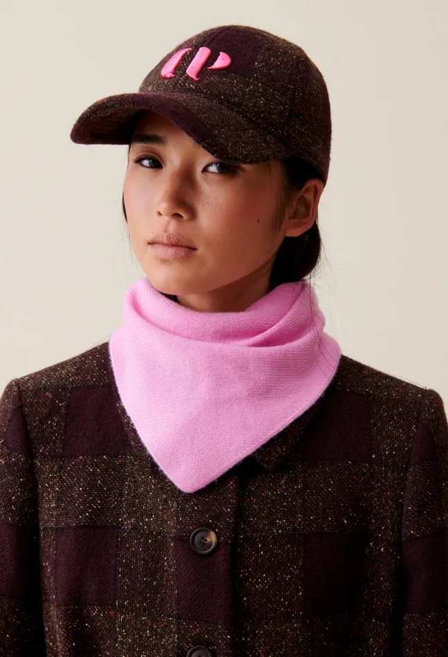 Claudie Pierlot Cashmere Knit Scarf Pink Women Scarves Hats And Gloves