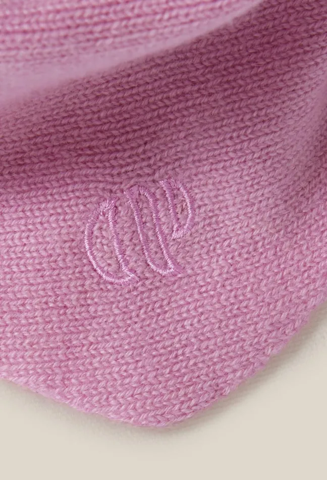 Claudie Pierlot Cashmere Knit Scarf Pink Women Scarves Hats And Gloves