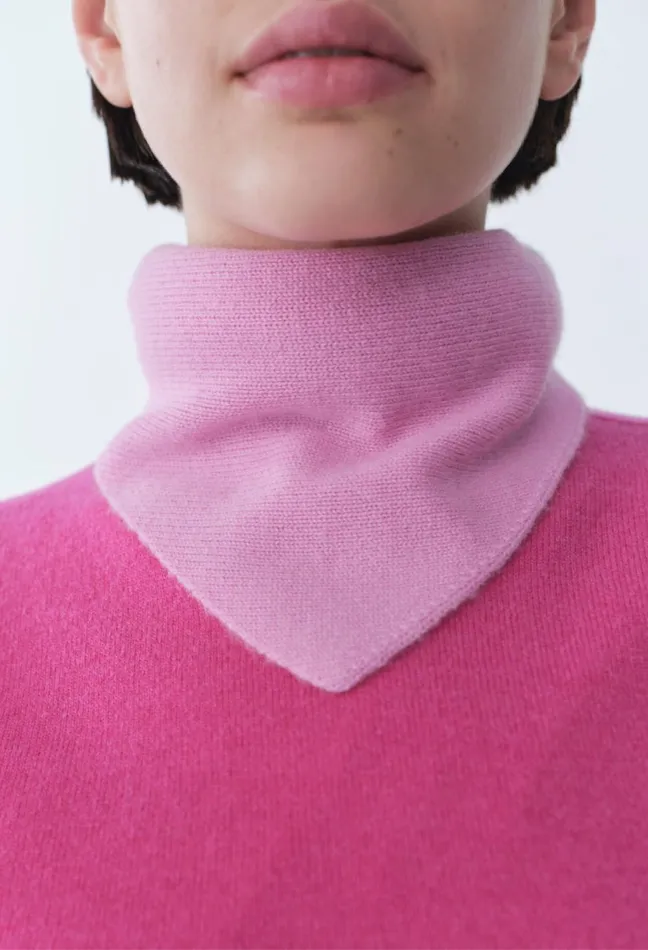 Claudie Pierlot Cashmere Knit Scarf Pink Women Scarves Hats And Gloves