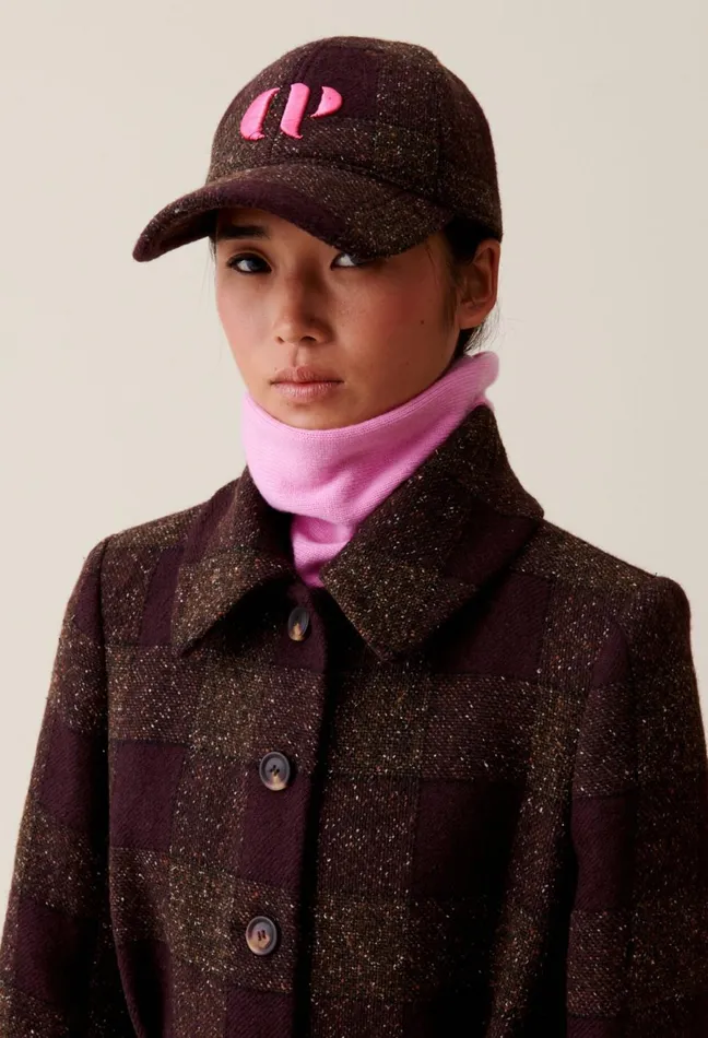Claudie Pierlot Cashmere Knit Scarf Pink Women Scarves Hats And Gloves