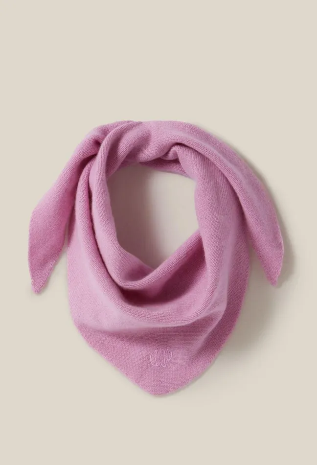 Claudie Pierlot Cashmere Knit Scarf Pink Women Scarves Hats And Gloves