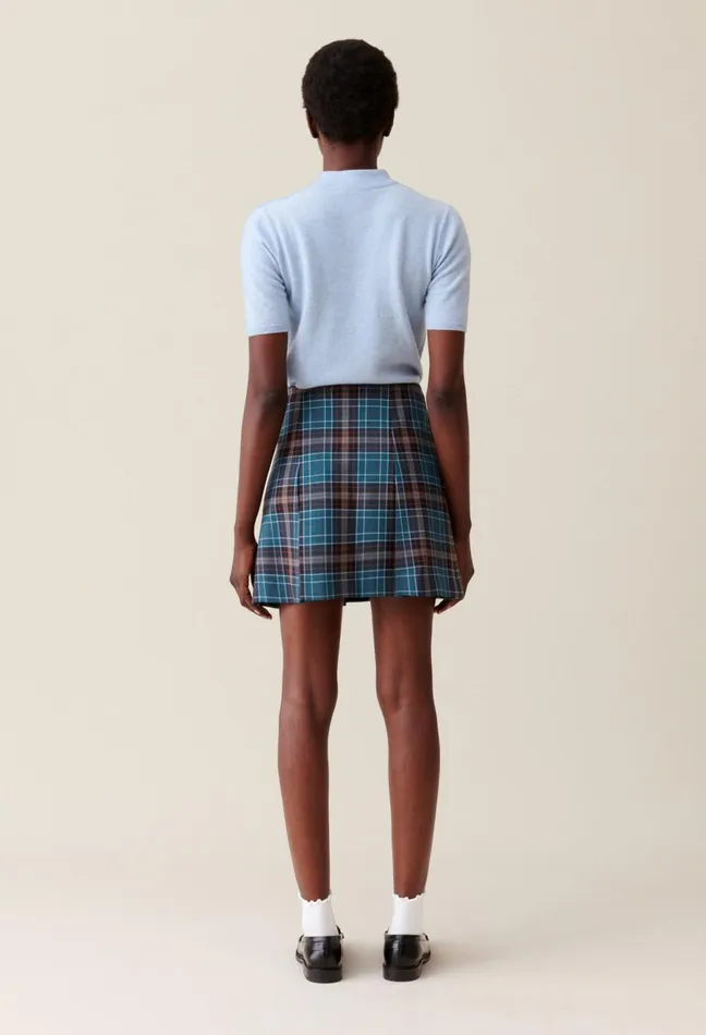 Claudie Pierlot Checked Wool Skirt Multicolored Women Skirts And Shorts Claudie Pierlot Checked Wool Skirt Multicolored Women Skirts And Shorts