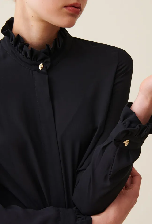 Claudie Pierlot Collared Shirt Black Women Tops And Shirts