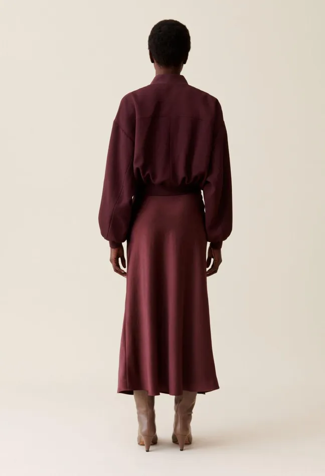 Claudie Pierlot Fluid Cappuccino Zip Bomber Cappucino Women Jackets