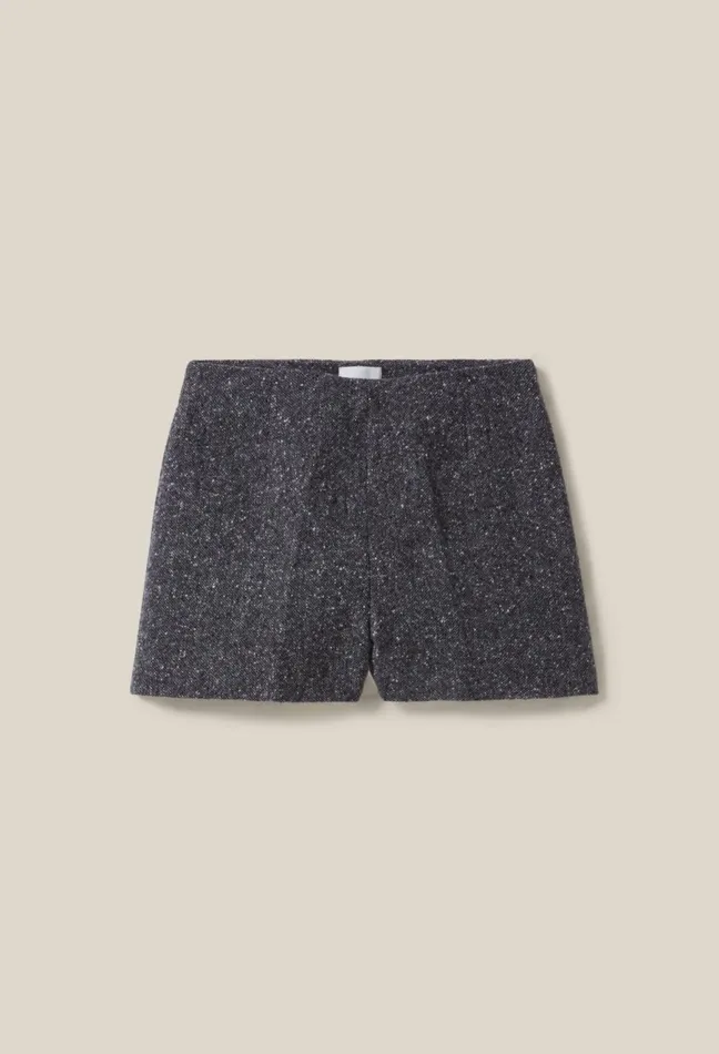 Claudie Pierlot Grey Tweed Shorts Mottled Grey Women Skirts And Shorts