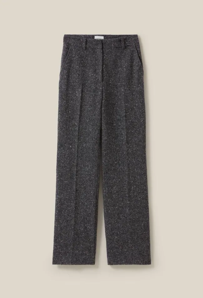 Claudie Pierlot Grey Wool Suit Trousers Mottled Grey Women Jeans And Trousers