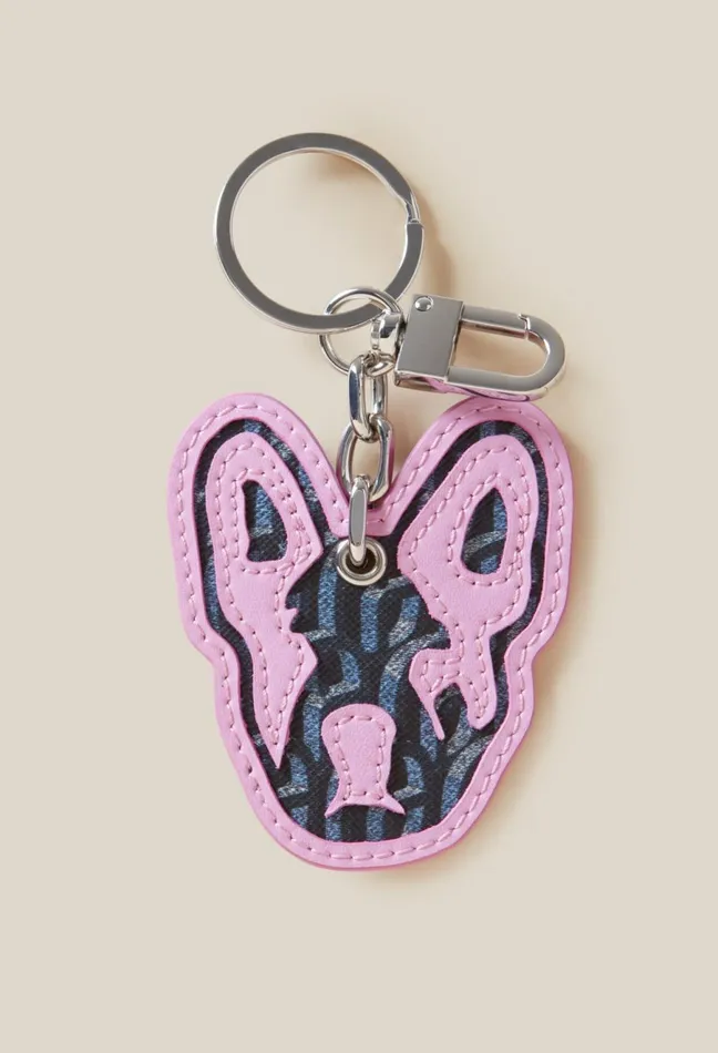 Claudie Pierlot Jean Toto TwoTone Keyring Navy Women Small Leather Goods Claudie Pierlot Jean Toto TwoTone Keyring Navy Women Small Leather Goods