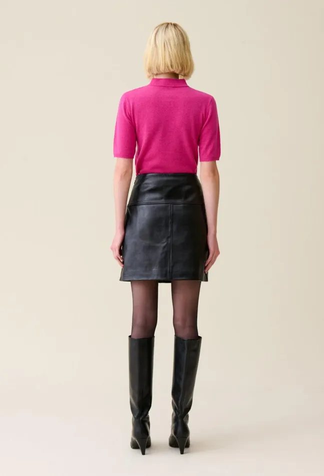 Claudie Pierlot Leather Mini Skirt Black Women Skirts And Shorts Claudie Pierlot Leather Mini Skirt Black Women Skirts And Shorts