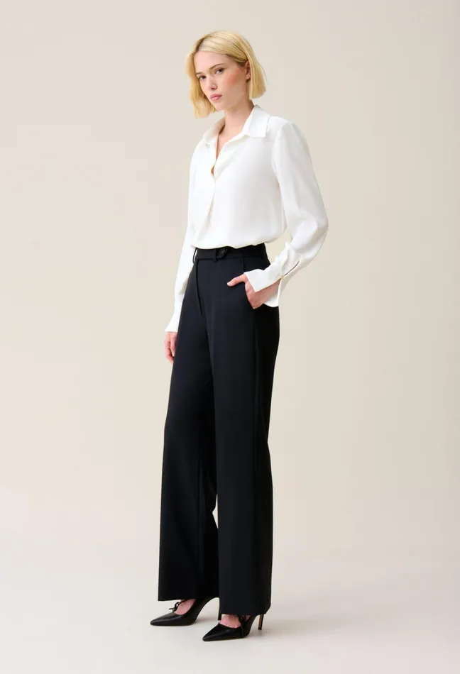 Claudie Pierlot Navy Wool Suit Trousers Black Women Jeans And Trousers