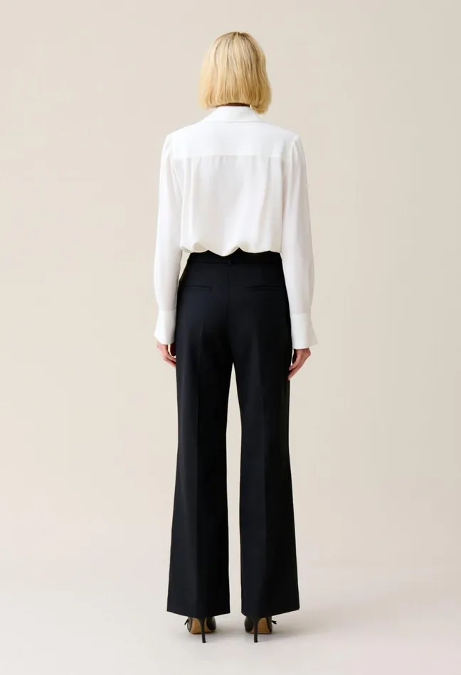 Claudie Pierlot Navy Wool Suit Trousers Black Women Jeans And Trousers
