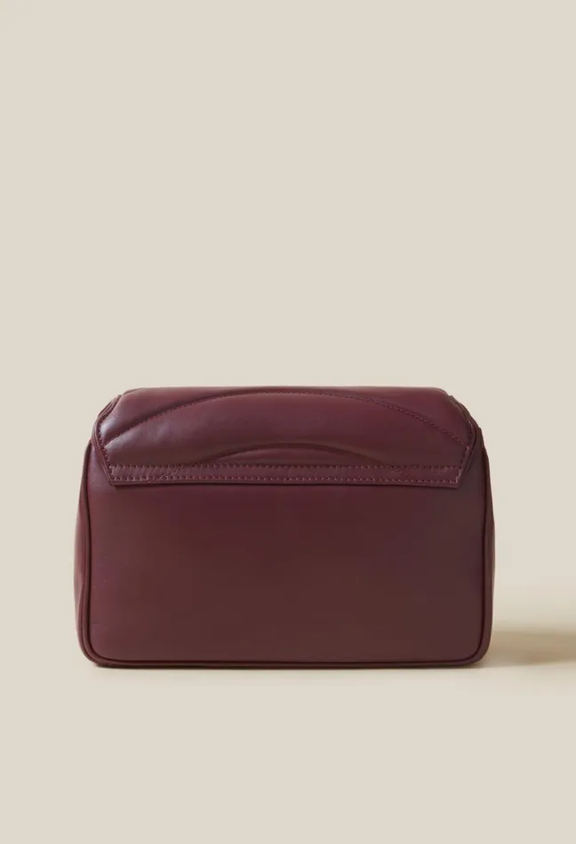 Claudie Pierlot Quilted Leather Alba Bag Burgundy Women Crossbody Bags Claudie Pierlot Quilted Leather Alba Bag Burgundy Women Crossbody Bags