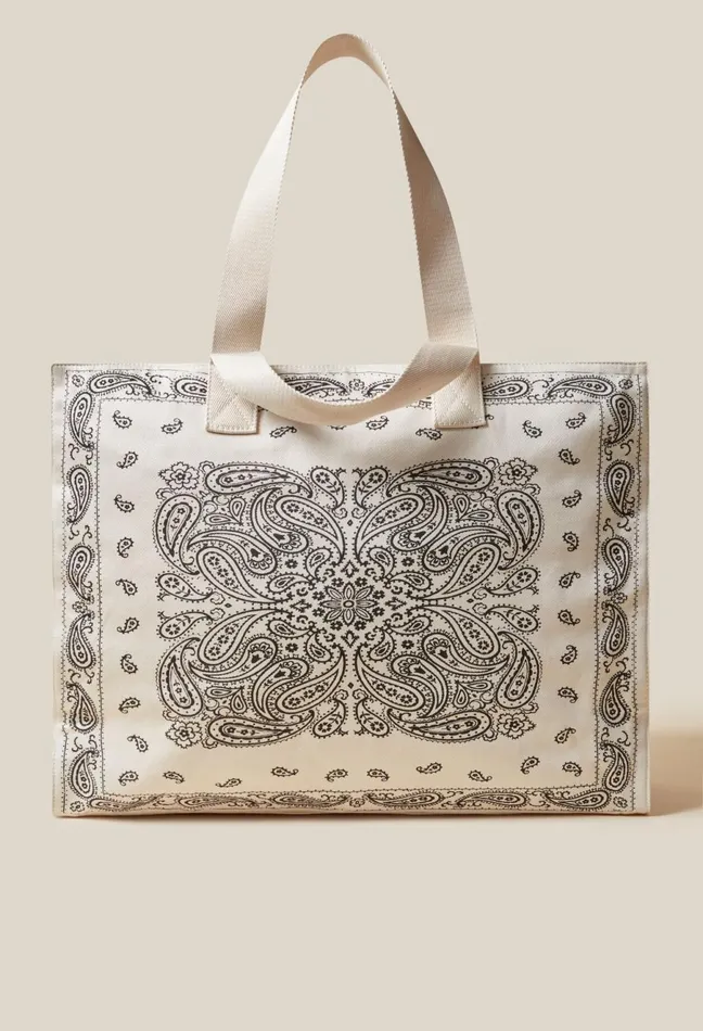 Claudie Pierlot Recycled Cotton Tote Bag Multicolored Women Shoulder Bags