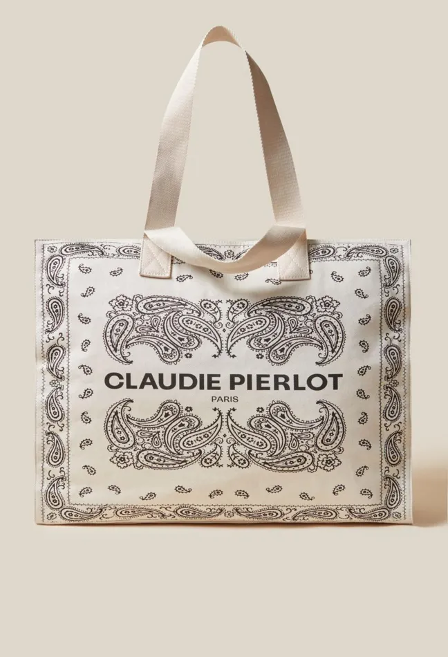 Claudie Pierlot Recycled Cotton Tote Bag Multicolored Women Shoulder Bags