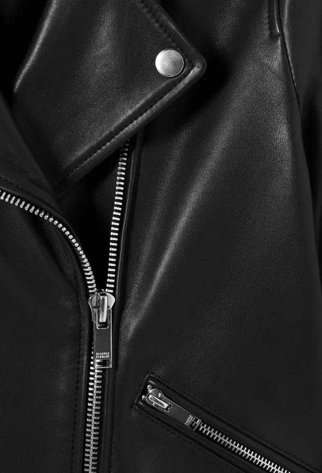 Claudie Pierlot Smooth Leather Jacket Black Women Jackets