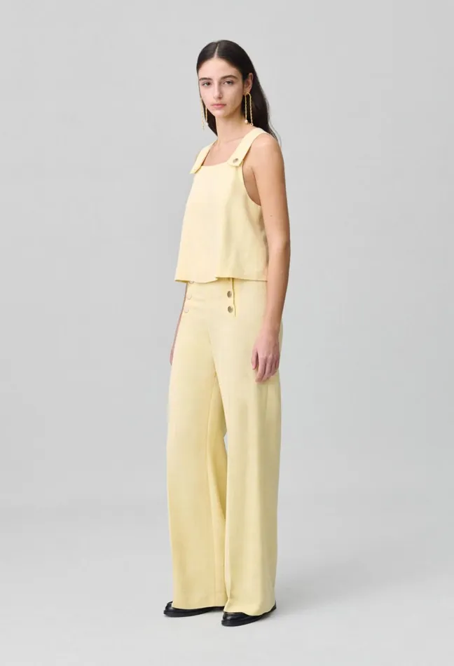 Claudie Pierlot Top Avec Col Carr Straw Women Tops And Shirts Claudie Pierlot Top Avec Col Carr Straw Women Tops And Shirts