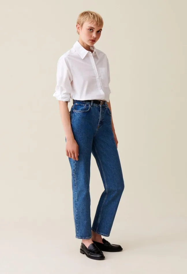 Claudie Pierlot White Cotton Shirt Women Tops And Shirts