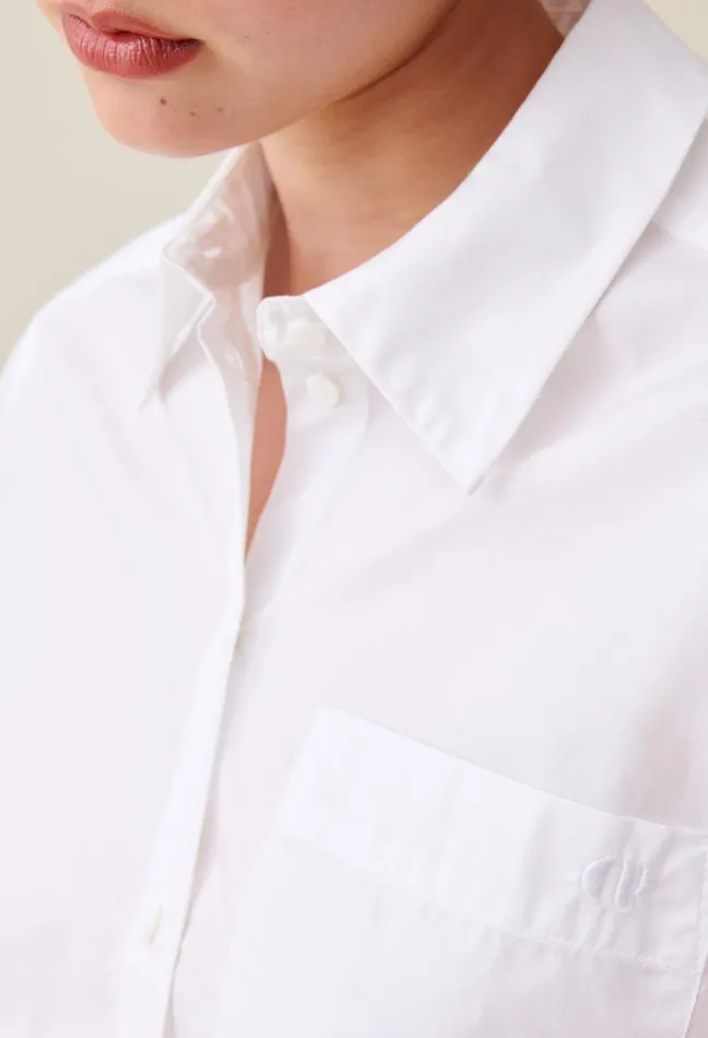 Claudie Pierlot White Cotton Shirt Women Tops And Shirts Claudie Pierlot White Cotton Shirt Women Tops And Shirts