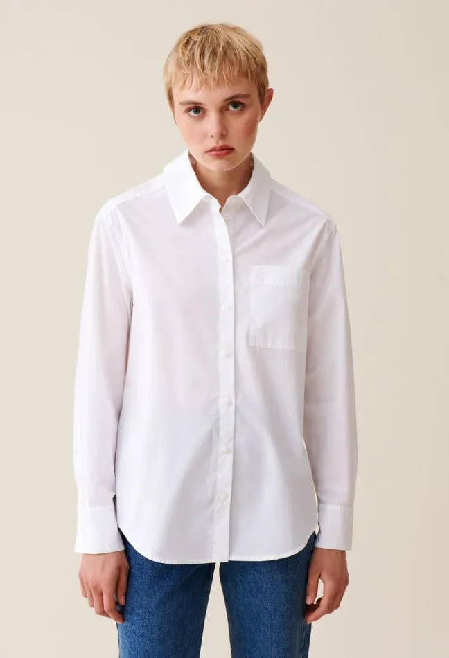 Claudie Pierlot White Cotton Shirt Women Tops And Shirts Claudie Pierlot White Cotton Shirt Women Tops And Shirts