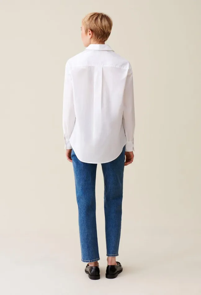 Claudie Pierlot White Cotton Shirt Women Tops And Shirts Claudie Pierlot White Cotton Shirt Women Tops And Shirts