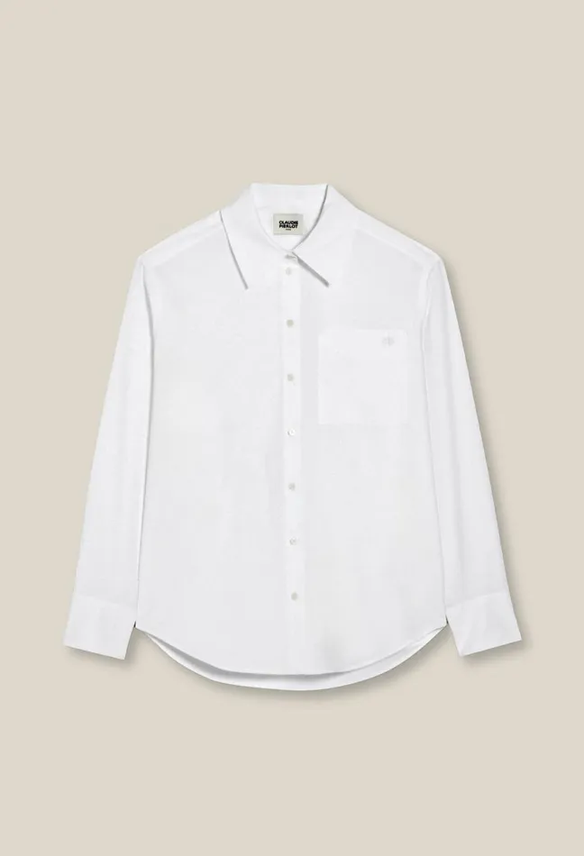 Claudie Pierlot White Cotton Shirt Women Tops And Shirts Claudie Pierlot White Cotton Shirt Women Tops And Shirts