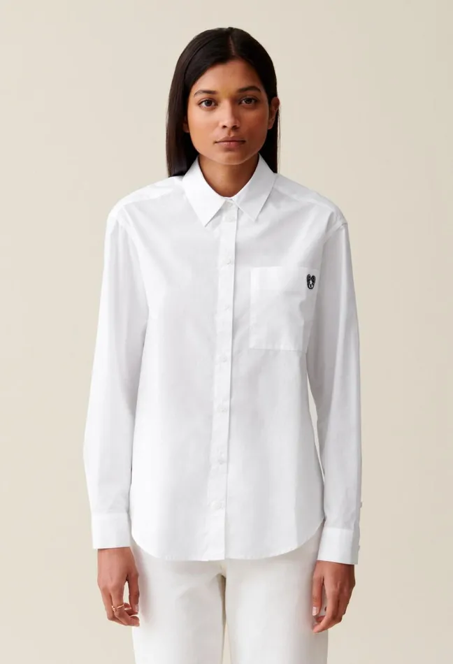 Claudie Pierlot White Toto Jean Shirt Women Tops And Shirts Claudie Pierlot White Toto Jean Shirt Women Tops And Shirts